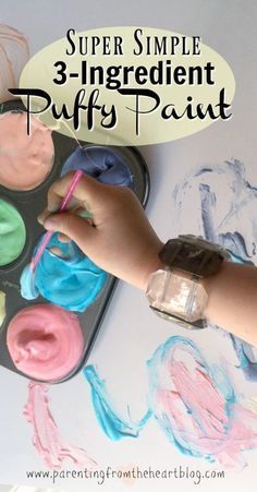 This 3-ingredient puffy paint is so easy to set-up and so much fun for young kids! Grab this great idea from Parent from the Heart and start exploring the world of paint with your toddler today!Alana | Parenting from the Heart18.2k followersShop for this lookTag products Easy Activities For Kids, Diy Puffy Paint, Early Childhood Education Activities, Homemade Paint, Puffy Paint, Easy Activities, Play Based, Nutrition Education, Diy Paint