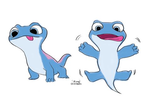 Bruni Frozen Drawing, Frozen Salamander, Frozen Bruni, Bruni Frozen, Frozen 2 Bruni, Frozen Cartoon, Disney Cuties, Tumblr Drawings, Disney Cartoon Characters