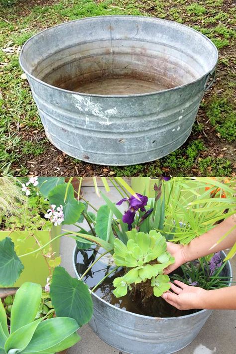 12 best DIY pond ideas & tutorials, from easy kits for small garden & patio water feature to beautiful backyard waterfall with plants & fish! - A Piece of Rainbow, outdoor projects, fountain, landscaping, gardening, curb appeal, landscape design, summer, koi ponds, #gardendesign #landscaping #gardenpath #gardens #gardening #curbappeal #landscape #diy Diy Pond Pool, Diy Pond Ideas, Small Indoor Water Fountains, Coy Pond, Small Garden Patio, Patio Water Feature, Small Backyard Ponds, Small Garden Waterfalls, Diy Ponds Backyard