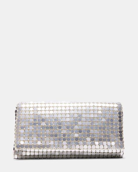 BRIGIT Bag Silver | Women's Sequins Crossbody Clutch Bag – Steve Madden Pinterest Predicts, Sequin Clutch, Steve Madden Store, Sequin Bag, Silver Clutch, Pink Accessories, Bag Silver, Envelope Bag, 2024 Trends