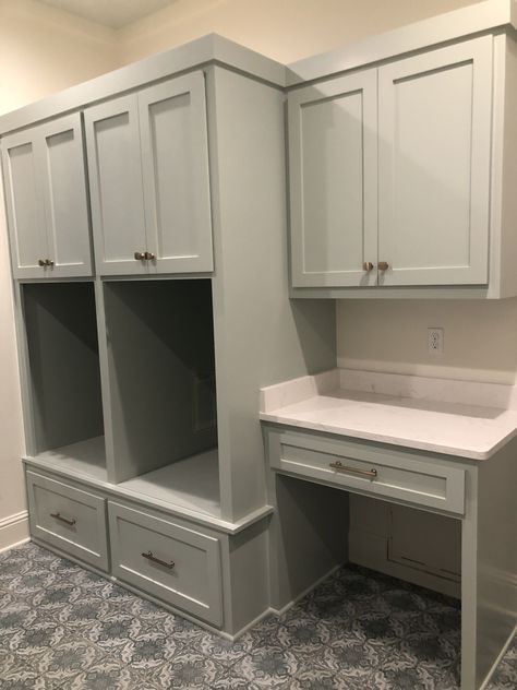 Laundry Room Cabinet Ideas Built Ins, Laundry Built In Cabinets, Sea Salt Cabinets Laundry Room, Laundry Room Built Ins Washer And Dryer, Washer Dryer Built In Cabinets, Built In Laundry, Built In Washer And Dryer, Washer And Dryer Built In, Sea Salt Laundry Room