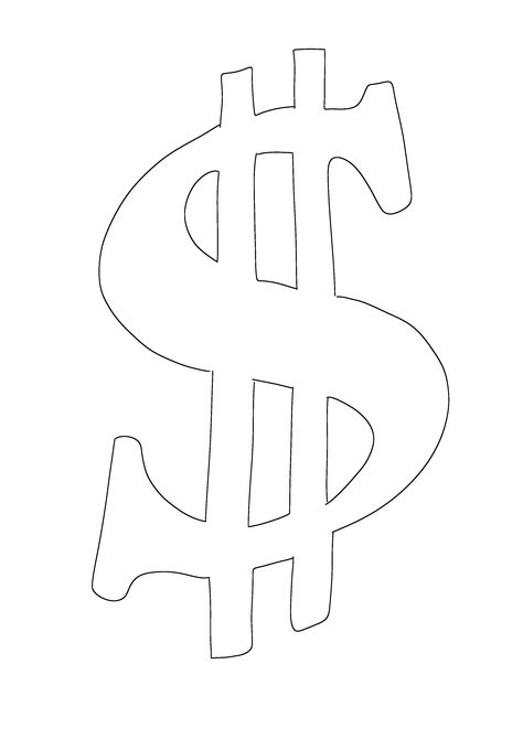 Dollar Sign Tattoo Stencil, Money Sign Tattoo Stencil, Money Bag Stencil, Dollar Sign Tattoo Design, Money Sign Drawing, Tattoos Stencils Outline, Crip Tattoos, Money Sign Tattoo, Dollar Sign Tattoo