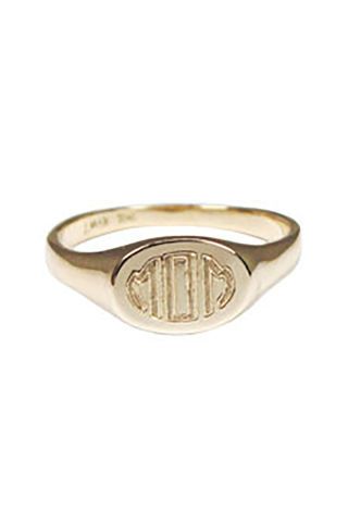 Too on the nose? We think not. Some fresh jewelry might be the best way to show your appreciation. Mom Signet Ring, $70; ingodwetrustnyc.com. Insignia Ring, Mom On The Go, Best Mothers Day Gifts, Marie Claire, Signet Ring, Mother's Day Gift, Tea Set, Gift Guide, Mother's Day Gifts