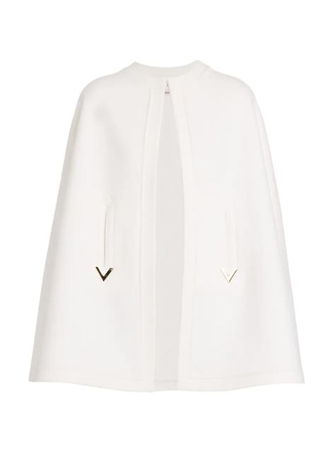 Valentino Wool and Cashmere Cape Crafted of luxurious wool in Italy, Valentino's cape is styled with V logo hardware on the pockets. Purchase Worn by Princess Alexandra on:22 April 2023 - Civil Wedding Ceremony Fashion For Winter, Valentino Jacket, Belted Cape, Best Winter Coats, Cashmere Cape, Corduroy Coat, V Logo, Real Fur Coat, Winter Fashion Coats