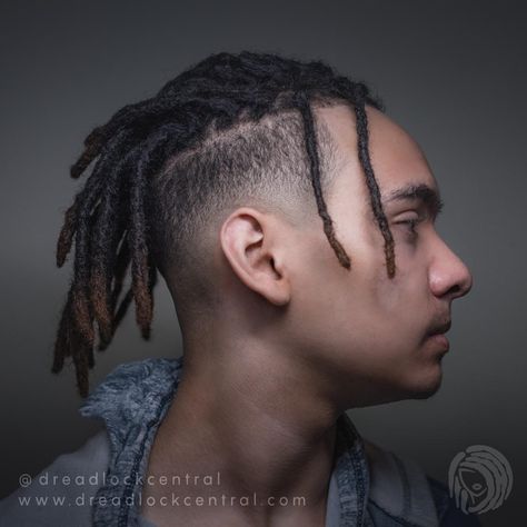 Undercut Dreads Men, Fade Dreadlocks Men Styles, Dreadlock Hairstyles For Men Medium, Dreads With Fade Men, Dreadlock Undercut, Dreads With Fade, Dread Locks Men, Undercut Dreads, Dreadlock Fade