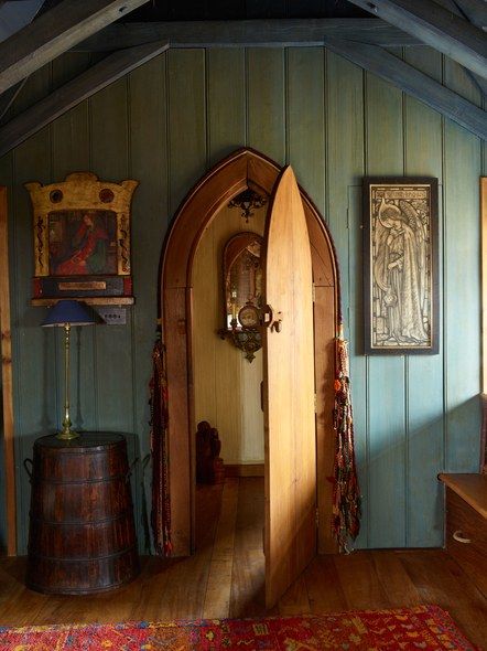 The doorway of the master suite decorated with art and treasures from Irons’s travels. Unique Kitchen Ideas Creative, Castle Home, Irish Castles, Beautiful Ruins, Stately Home, House Inspo, House Stuff, Inspired Homes, House Inspiration