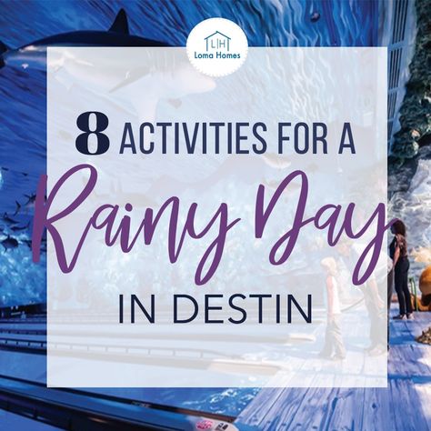 Things To Do In Destin When It Rains, Rainy Day Beach Activities, Vacation Adventures, Destin Florida Vacation, Family Vacay, Ormond Beach, Destin Florida, Beach Activities, Rainy Day Activities