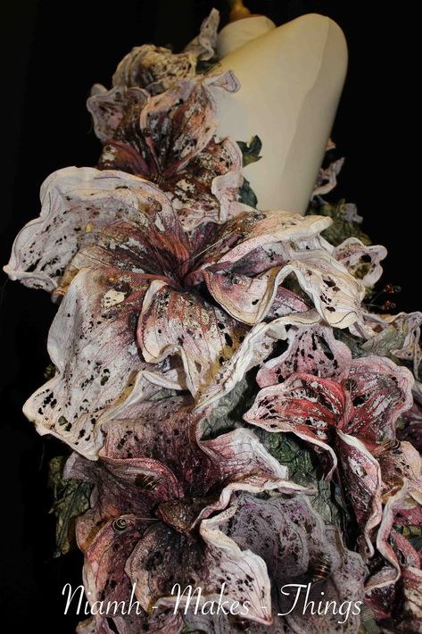 Hi all, So, I managed to get some pictures of the tyvek floral sculpture that I made for my art coursework project. If you don't alread... Art Coursework, Decay Art, Floral Sculpture, Textile Art Techniques, Textiles Sketchbook, Natural Form Art, A Level Textiles, Growth And Decay, Floral Textile