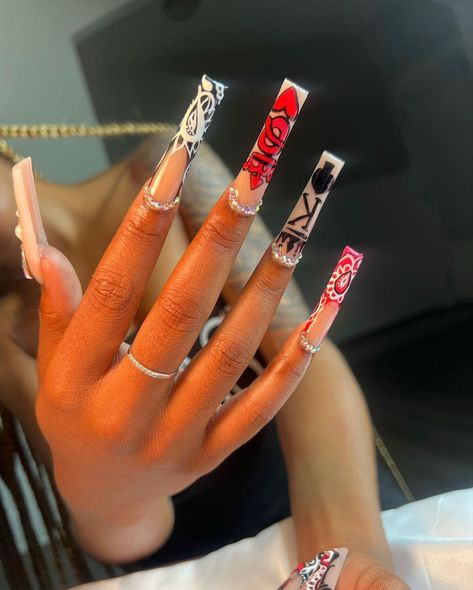 follow for more! Purple Acrylic Nails, Acrylic Toe Nails, Punk Nails, Long Acrylic Nail Designs, Colored Acrylic Nails, Dope Nail Designs, Summer Acrylic Nails, Long Acrylic Nails Coffin, Exotic Nails