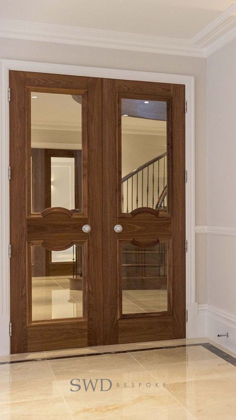 Wood Doors White Trim, Exterior Wooden Doors, Door Design For Home, Modern Home Entrance, Wood Door Design, White Wooden Doors, External Wooden Doors, Door Decoration Ideas, Internal Wooden Doors