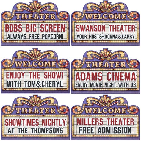 @retroplanet posted to Instagram: Personalize your very own theater marque with our new design! Available in both a sign or a decal.  #myretroplanet #retroplanet #retro #vintagestyle #retro #vintageshop #retrostyle #50s #antique #vintagelove #walldecor #wallart #walldecal #wallsticker #wallpaper #homedecor #decal #sign #signs #metalsigns #vintagestyle #classic #retrosigns #retrosign #tinsigns #tinsign #walldecor #decor #retrodecor #retrostyle Movie Theater Sign, Theater Marquee, Theater Sign, Free Popcorn, Theatre Sign, Est Sign, Favorite Movie Quotes, Marquee Sign, Movie Quote