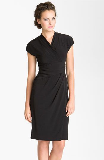 Wedding Officiant Attire, Officiant Attire, Wedding Attire For Women, Wedding Party Outfits, Wedding Officiant, Black Wrap Dress, Faux Wrap Dress, Wedding Attire, Nordstrom Dresses