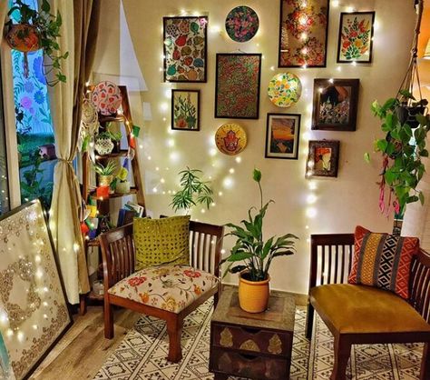 Casual Home Decor, Spanish Home Decor, Colorful Room Decor, Indian Room Decor, Simple Living Room Decor, Colourful Living Room Decor, India Home Decor, Terrace Decor, Indian Home Design