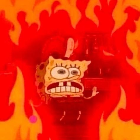 Spongebob On Fire, Fire Music Playlist Cover, Spongebob Spotify Covers, Fire Spotify Playlist Cover, Fire Playlist Cover, Spongebob Fire, Spongebob Cool, Spongebob Funny Pictures, Meme Spongebob