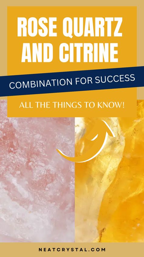 Understanding how crystals work separately is the first step to incorporating crystal healing into your life. However, to get the most out of them, it is vital to also understand how they work in combination with each other, too. The right combination can help amplify or strengthen the benefits, whereas the wrong one can cancel out the energies or even work negatively. For rose quartz and citrine, you’ll find everything you need to know about this combination in this post. Crystal Meanings Charts, Crystal Combinations, Rose Quartz Benefits, Feng Shui Guide, Goddess Energy, Citrine Pendant, Vibrational Energy, Inner Healing, Solar Plexus Chakra