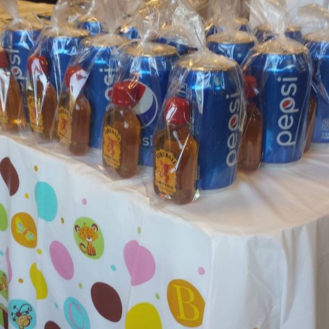 Pepsi and Fireball Party Favors Pepsi Party, Fireball Themed Party, Pepsi Man, Wake Ideas, Sea Baby Shower, Mom Party, Baby Girl Shower Themes, Girl Themes, Adult Birthday Party