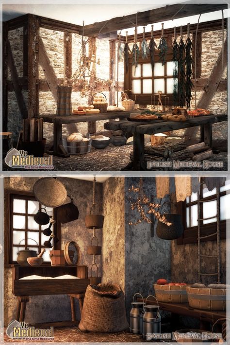 The Sims 4 Ye Medieval The Sims Resource Collab. CC Lots and CAS. Ye Medieval ! Inspired by European medieval times, this collab highlights and showcases different lifestyles from royalty to peasants, with items that were used in their personal style, décor and everyday living. Available now at TheSimsResource.com! #TS4 #ts4lots #tsr #TheSims #sims4 #thesims4 #Moniamay72 #thesims4lots #medieval #cc #tudor #TheSimsResource link - https://www.thesimsresource.com/downloads/1640405 Sims 4 Medieval Wallpaper Cc, Medieval Houses Sims 4, Sims 4 Tavern Cc, Ts4 Medieval Furniture, Sims 4 Cc Tudor Furniture, Sims 4 Medieval Kitchen, Sims 4 Medieval Kitchen Cc, Sims 4 Medieval Build Cc, Sims 4 Scottish Cc