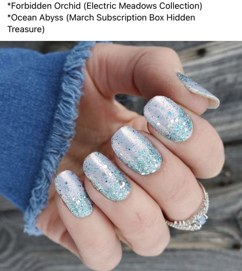 Sea Breeze Color Street, Color Street Subscription Box Mani, Colorstreet Subscription, Colorstreet Combos, Nail Combos, Pedicure Ideas, October Nails, Hidden Treasure, Nail Styles