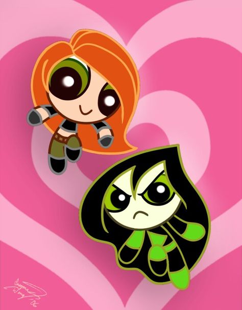 Kim Possible And Ron, Super Nana, Powerpuff Girls Wallpaper, Girls Wallpaper, Disney Nerd, Disney Crossovers, Powerpuff Girl, The Powerpuff Girls, The Powerpuff