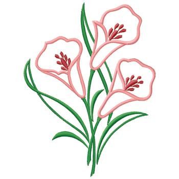 Calla Lily Embroidery, Lilies Embroidery, Sulaman Pita, Floral Embroidery Patterns, Hand Embroidery Flowers, Embroidery Patterns Vintage, Paper Embroidery, Pola Sulam, Embroidery Flowers Pattern