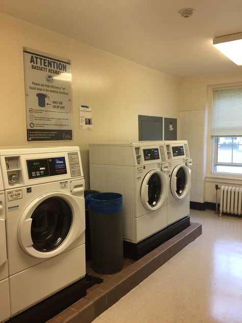 Duke University Bassett Dorm East Campus 2nd Floor Laundry Duke University Dorm Rooms, University Dorm, University Dorms, Duke University, Dorm Room Decor, 2nd Floor, Dorm Rooms, Laundry Room, Dorm Room