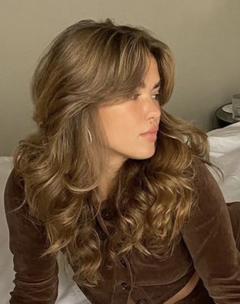 Indian Wavy Hair, Hair Color Hairstyles, Bangs Wavy Hair, Color Hairstyles, Haircuts For Wavy Hair, Blowout Hair, Wolf Cut, Hair Stylies, Haircuts Straight Hair