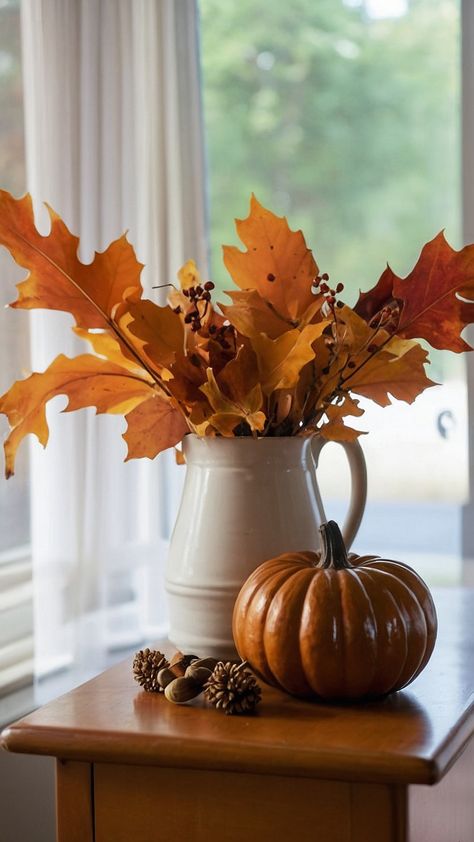 Transform your home this fall with cozy and DIY fall decor ideas for the perfect moody ambiance From creating a rustic fireplace to incorporating neutral tones and subtle pink accents these dollar tree crafts will add a touch of elegance to your indoor space Dive into the cozy and inviting atmosphere with these inspiring fall decor ideas Quirky Ornaments, Unique Fall Decor, Fall Tray Decor, Fall Tray, Colorful Decorations, Antiqued Candle Holders, Fall Fireplace, Cozy Fall Decor, Fall Decor Ideas