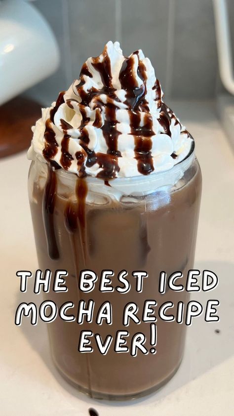 Diy Mocha Iced Coffee, Iced Turtle Mocha Caribou Recipe, Iced Cafe Mocha Recipe, International Delight Mocha Iced Coffee Recipe, Healthy Iced Mocha Recipe, Ice Coffee Mocha, Nespresso Mocha Recipes, How To Make Mocha Iced Coffee, How To Make An Iced Mocha At Home