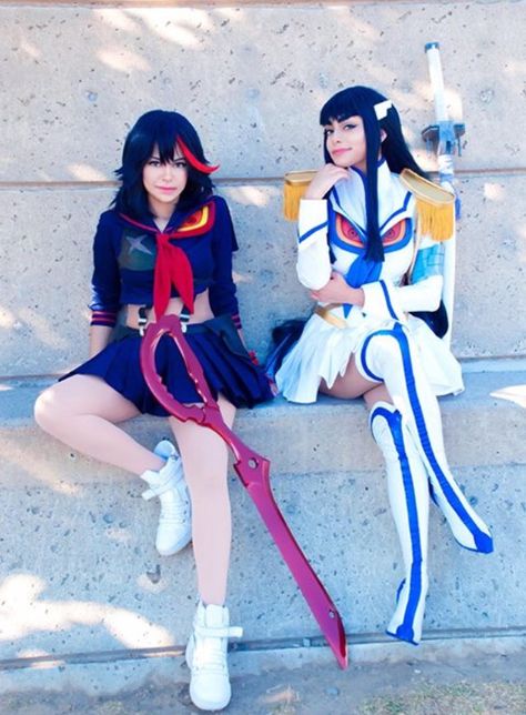 Ryuko Matoi & Satsuki Kiryuin Cosplay #killlakill Ryuko And Satsuki, Kill La Kill Cosplay, Cosplay Ideas Women, Female Comic Characters, Ryuko Matoi, Anime Cosplay Ideas, Satsuki Kiryuin, Creative Costumes, Kill La Kill