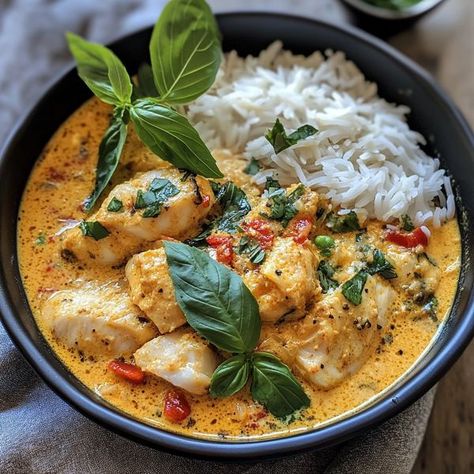 Thai Fish Curry, Coconut Fish Curry, Thai Fish, Coconut Fish, Fish Fillets, Thai Cooking, Thai Coconut, White Fish, Fish Curry