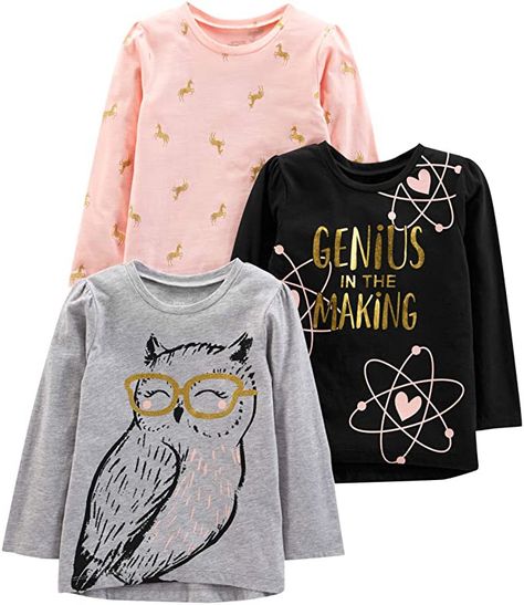 Simple Joys, Carters Girl, Winter Tops, Girls Tees, Girls Long Sleeve, Toddler Girls, Cute Shirts, Quality Clothing, Baby Dress