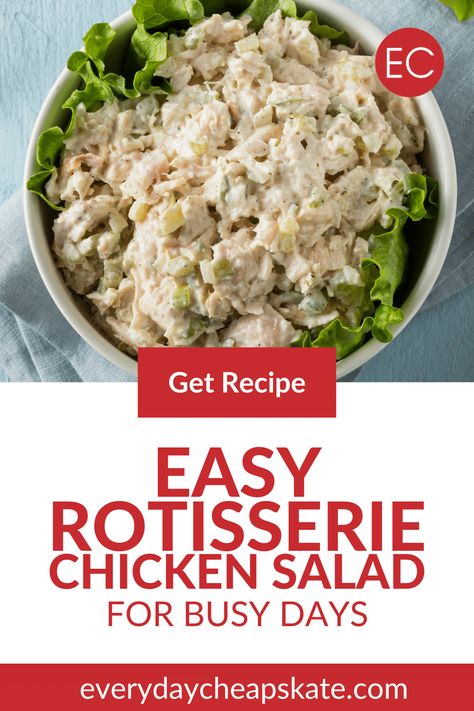 Looking for a quick meal that doesn’t compromise on flavor? This Chicken Salad recipe is your answer. Using rotisserie chicken makes it incredibly easy and flavorful, while a few simple ingredients transform it into a delicious dish perfect for lunch or a hearty sandwich. Whether you're in a rush or just craving something fresh and tasty, this recipe will fit seamlessly into your busy schedule. Let’s dive into how to make this easy and versatile Chicken Salad that everyone will love! Chicken Salad Recipe Using Rotisserie Chicken, Chicken Salad Using Rotisserie Chicken, Easy Rotisserie Chicken Salad, Rotisserie Chicken Salads, Chicken Salad Rotisserie Easy, Meals With Rotisserie Chicken Easy, Chicken Salad With Rotisserie Chicken, Using Leftover Rotisserie Chicken, Rotisserie Chicken Meals