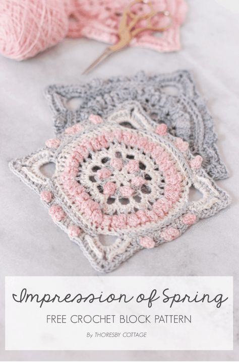 Free Crochet Square, Crochet Square Pattern, Motifs Granny Square, Crochet Poppy, Crochet Blocks, Crochet Square Patterns, Granny Squares Pattern, Crochet Mandala, Granny Square Crochet Pattern