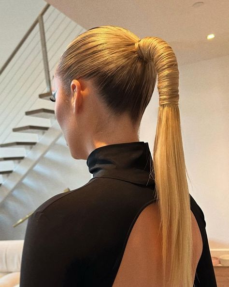 Take your ponytail to the next level with this hair inspiration from @erickinvisible styling @meredithduxbury using Éclat Naturel to smooth out flyaways and add shine ✨ Ponytail Looks, Straight Ponytail Hairstyles, Style 2025, Model Hairstyles, Hairstyle For Women, Work Hair, Pony Tails, Straight Ponytail, Viking Hair