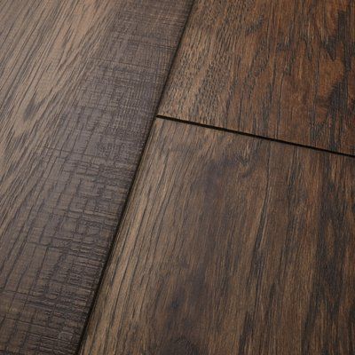 Mannington Restoration Collection® 8'' x 51'' x 12mm Hickory Laminate Flooring in Acorn | Wayfair Hickory Laminate Flooring, Brown Laminate Flooring, Maple Laminate Flooring, Laminate Plank Flooring, Fun Gadgets, Brown Laminate, Composite Flooring, Waterproof Laminate Flooring, Wood Tiles