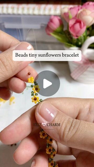 Gelang Beads, Jewelry Designing, Stainless Steel Jewelry, Handmade Accessories, Polymer Clay, Sunflower, Jewelry Design, Arts And Crafts, Beads