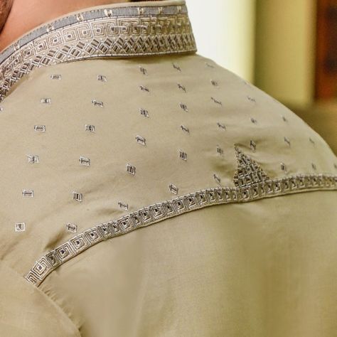 Riwaj Men’s Wear is Pakistan’s leading Men’s clothing brand which is known for its finest fabric quality and traditional designs. The brand is considered as a goal setter in the market’s fashion. #dressdesign #mendress #kurtadesign2020 #summercollection #riwajmenswear #waistcoats #summerdress #shalwarkameez Panjabi Design, Kurta Embroidery, Man Dress Design, Beige Clothing, Boys Kurta Design, Gents Kurta Design, Embroidery Fashion Detail, Gents Kurta, Men Kurta