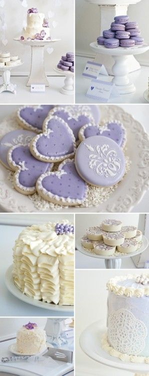 lavender! Purple Dessert Tables, Lavender Dessert, Purple Desserts, Lavender Baby Showers, Cakes And Cookies, Baby Shower Purple, Spring Wedding Colors, Purple Party, Shower Cupcakes