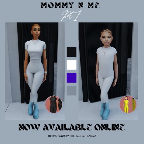 Mommy & Me Outfit V1 | Patreon Sims 4 Family Outfits, Maternity Outfits Sims 4, Sims 4 Mommy And Me Outfits, Mom Cc Sims 4, Sims 4 Cc Mom Clothes, Sims 4 Maternity Clothes, Baby Cc Sims 4, Sims 4 Cc Pregnancy Clothes, Sim4 Mods