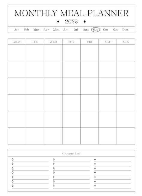 Monthly Meal Planner Free Google Docs Template - gdoc.io Monthly Meal Plan Template, Monthly Meal Plan, Meal Plan Template, Free Planner Templates, Monthly Meal Planner, Online Planner, Meal Planner Template, Docs Templates, Free Planner