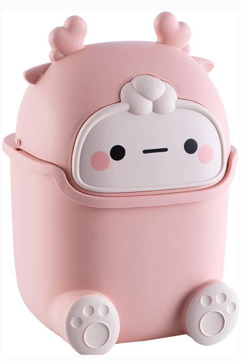 Upgrade Your Space with the Aiabaleaft Cute Trash Can – Charming Design | 2L Capacity! Elevate your surroundings with the Aiabaleaft Cute Trash Can. Crafted from durable polypropylene, its adorable animal shape and pastel pink color add a touch of elegance. Perfect for bathrooms, kitchens, and offices. Keep your space tidy effortlessly! #trashcan #cutedecor #musthave #adorable #cute Bulbasaur Pokemon, Kitchen Baskets, Garbage Bin, Storage Buckets, Mini Car, Office Desktop, Trash Bins, Garbage Can, Waste Basket