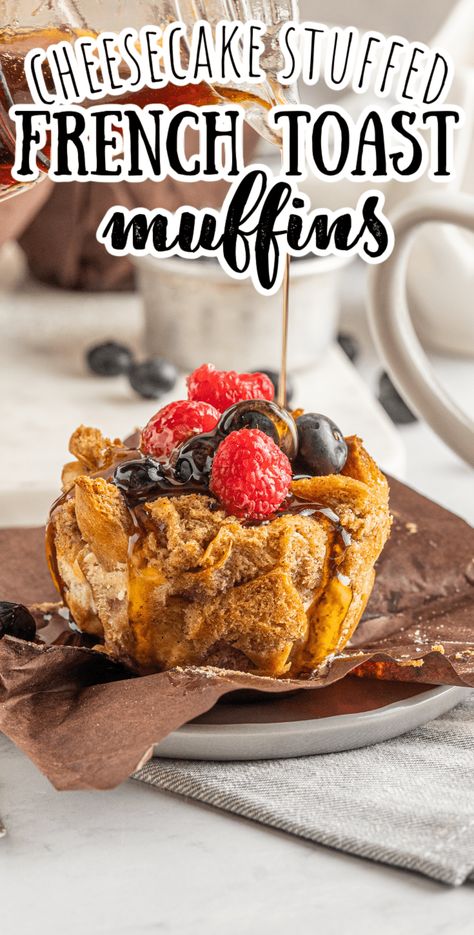 Cheesecake Stuffed French Toast, French Toast Muffins, Jumbo Muffins, Stuffed French Toast, Cinnamon French Toast, Delicious Cream, French Toast Casserole, Cream Cheese Recipes, Christmas Brunch