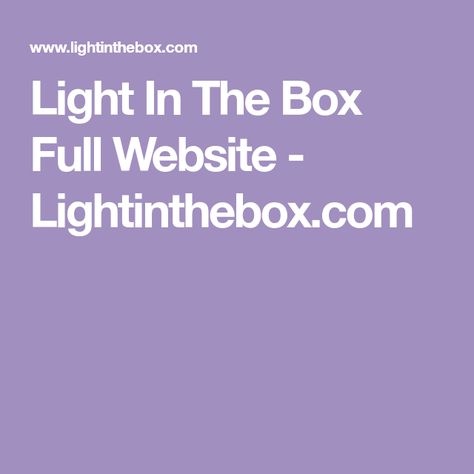 Light In The Box Clothes, Clothing Boxes, Buy Lights