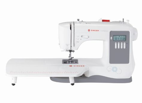 Singer 7640 Confidence Sewing Machine with Bonus Accessories and Extension Table, White Modern Sewing Machines, Quilting Guides, Best Embroidery Machine, Sewing Machine Quilting, Sewing Machine Reviews, Sew Ins, Extension Table, Sewing Appliques, Singer Sewing Machine