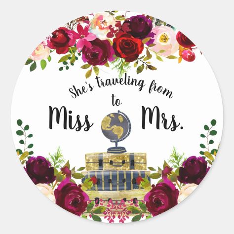 Traveling From Miss To Mrs, Honeymoon Style, Miss To Mrs, Dream Honeymoon, Yarn Wall Art, Bridal Shower Favor, From Miss To Mrs, Packaging Stickers, Tree Wedding