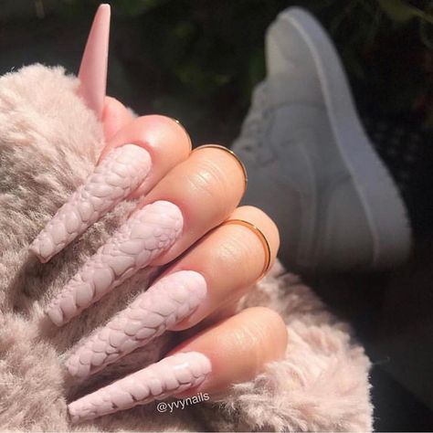 Hair And Nails 🥰 on Instagram: “Crocodile skin nails🐊  YAY OR NAY?” Albino Crocodile, Crocodile Nails, Textured Nails, Nailinspo Nailart, Sculpted Nails, Gel Nails Diy, Cute Acrylic Nail Designs, Nail Styles, Popular Nails