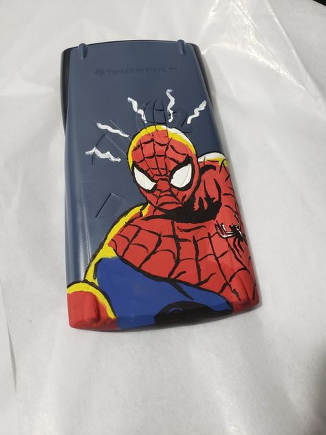 Painting On Calculator, Calculator Drawing Ideas, Painted Calculator Cover Ideas, Patings Art Ideas, Calculator Painting Ideas, Calculator Painting, Calculator Design, Phone Case Diy Paint, Paint Calculator