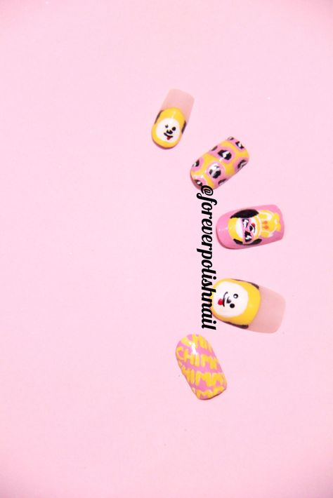 BT21 CHIMMY NAILART  #BTS #BT21 #CHIMMY Chimmy Nails, Matching Nails With Bff, Bts Nails, Matching Nails, Kpop Nails, Bts Bt21, Army Fashion, Nails Inspo, Nails Ideas