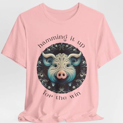 Hamming It Up For The Win Jersey Short Sleeve Tshirt Show Pigs 4H Livestock Showmanship 4-H Ring Agriculture Exhibit Animal Husbandry Piggy https://lisavaughancreations.etsy.com/listing/1783700923 4h Livestock, Show Pigs, Animal Husbandry, Leisure Wear, Jersey Shorts, 4 H, Short Sleeve Tee, Print Quality, Unique Gifts