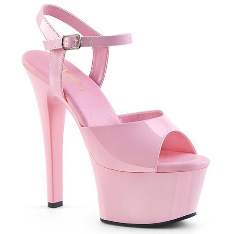 Pleaser | ASPIRE-609 Platform Sandal | ASP609/BP/M | Free Shipping over $79 | SexyShoes.com | SEXYSHOES.COM Pleaser Heels, 6 Inch Heels, Giuseppe Zanotti Heels, Pleaser Shoes, Prom Heels, Ankle Strap High Heels, Strap Sandals Women, Pink Heels, Pole Dance